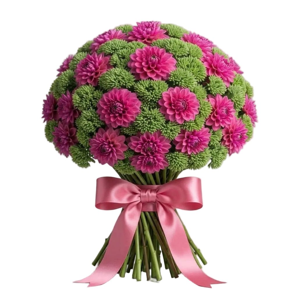 Charming Bouquet of Dahlia and Sedum - Florist London