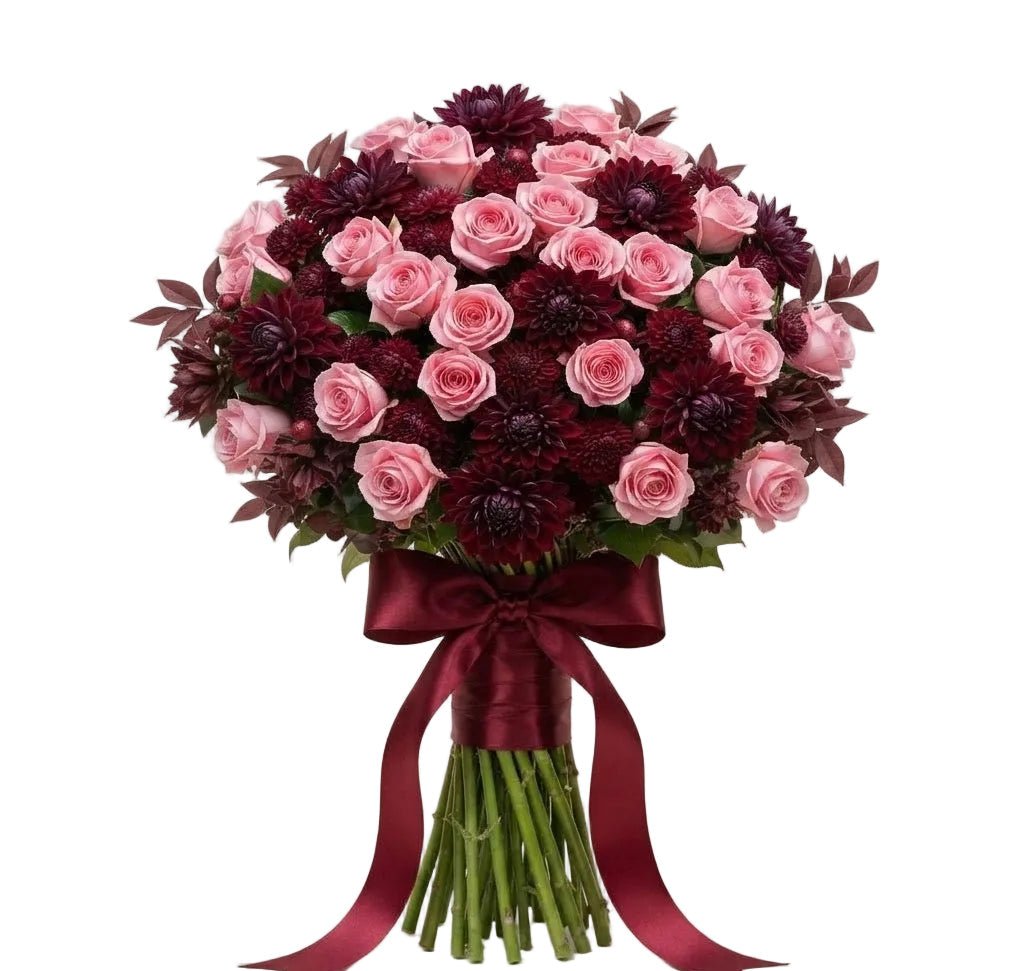 Charming Pink and Red Bouquet - Florist London