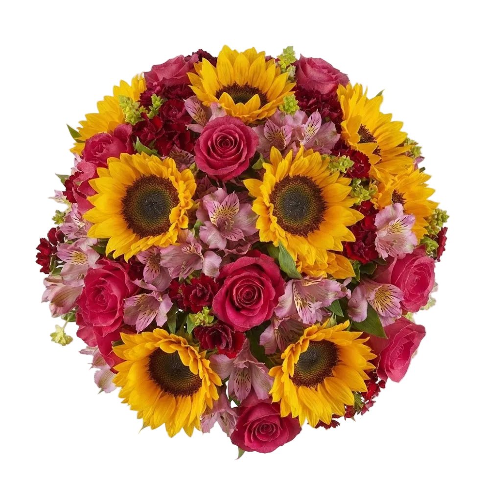 Cherry Bouquet with Sunflowers - Florist London