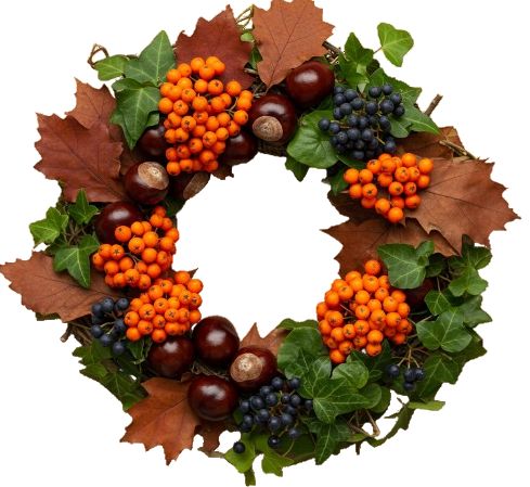 Chestnuts and Berries Door Wreath