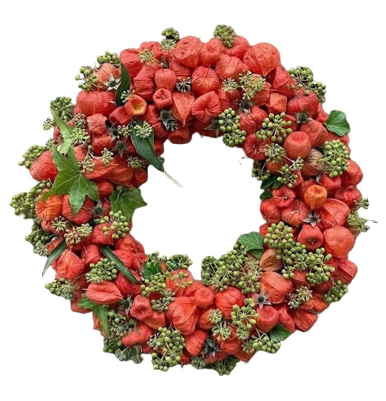 Chinese Lantern Halloween Wreath - Florist London