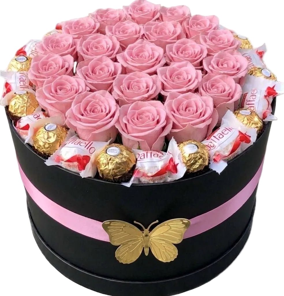 Chocolate Box with Roses - Florist London