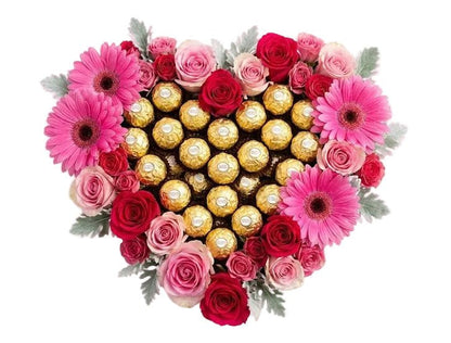 Chocolate Heart in Bloom Box - Florist London