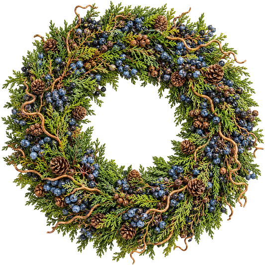 Christmas Wreath with Navy Berry - Florist London