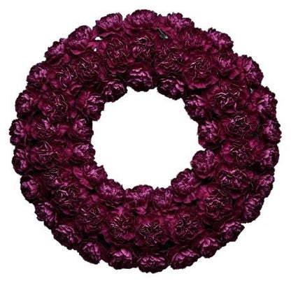 Classic Carnations Wreath - Florist London