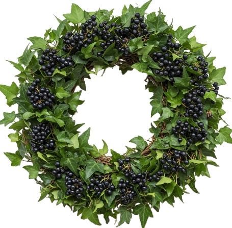 Classic English Ivy with Berry Wreath - Florist London
