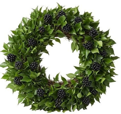 Classic English Ivy with Berry Wreath - Florist London