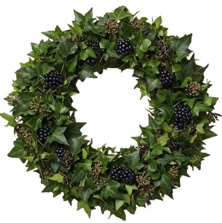 Classic English Ivy with Berry Wreath - Florist London