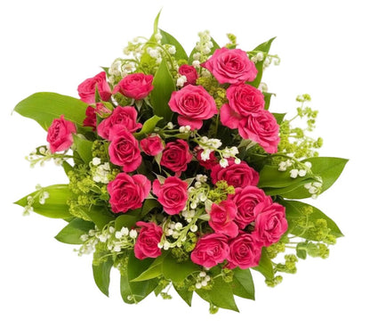 Classic Lily of Valey with Spray Roses Bouquet - Florist London