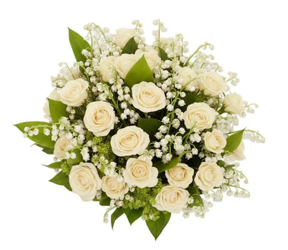 Classic Lily of Valey with Spray Roses Bouquet - Florist London
