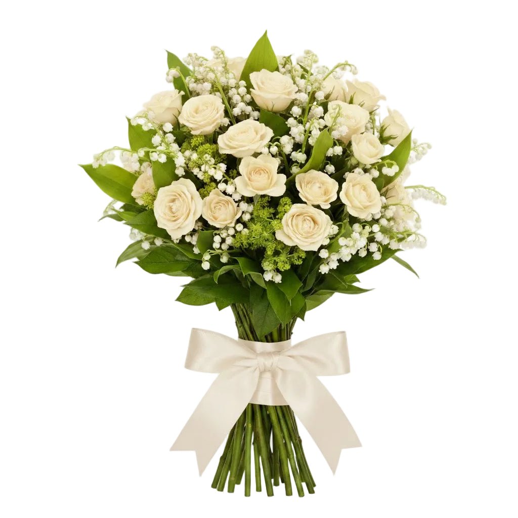 Classic Lily of Valey with Spray Roses Bouquet - Florist London