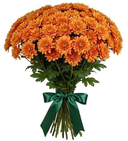 Classic Orange Chrysanthemum Bouquet - Florist London