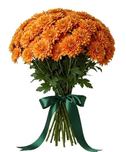 Classic Orange Chrysanthemum Bouquet - Florist London
