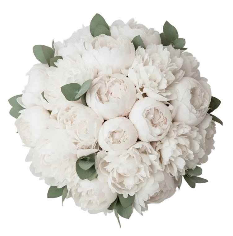 Classic Peonies Bouquet with Eucalyptus - Florist London