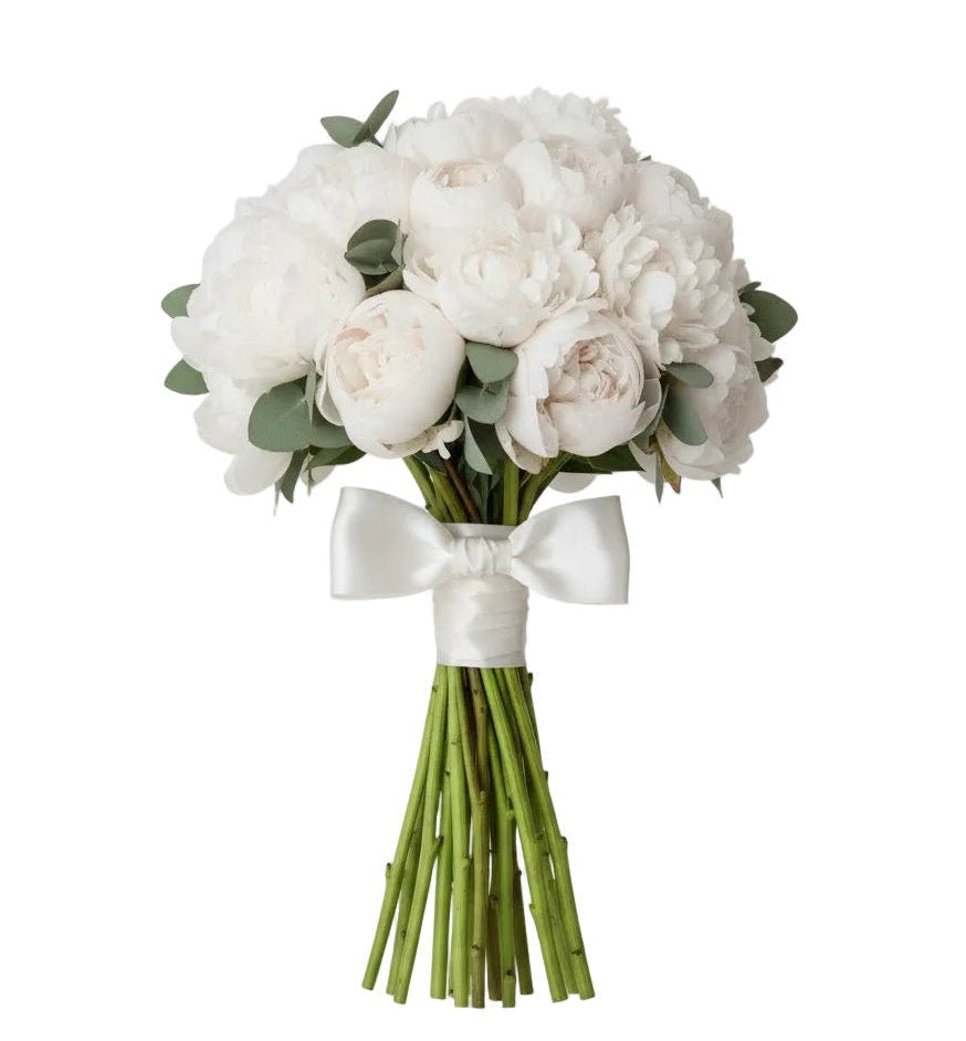 Classic Peonies Bouquet with Eucalyptus - Florist London