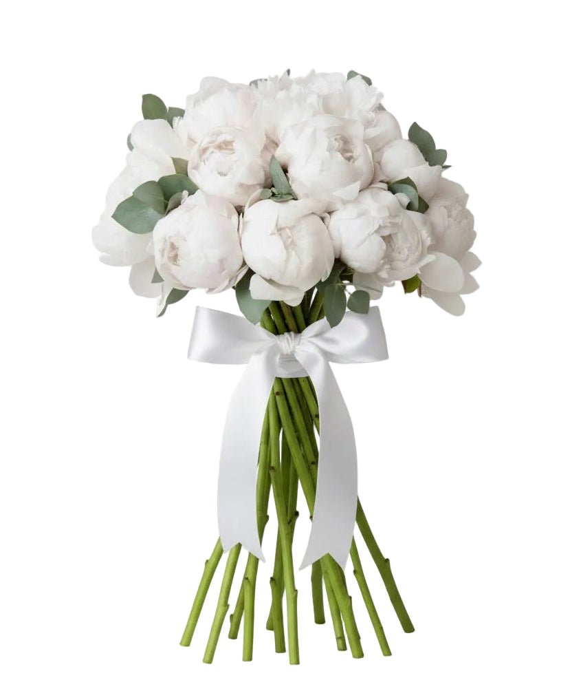 Classic Peonies Bouquet with Eucalyptus - Florist London
