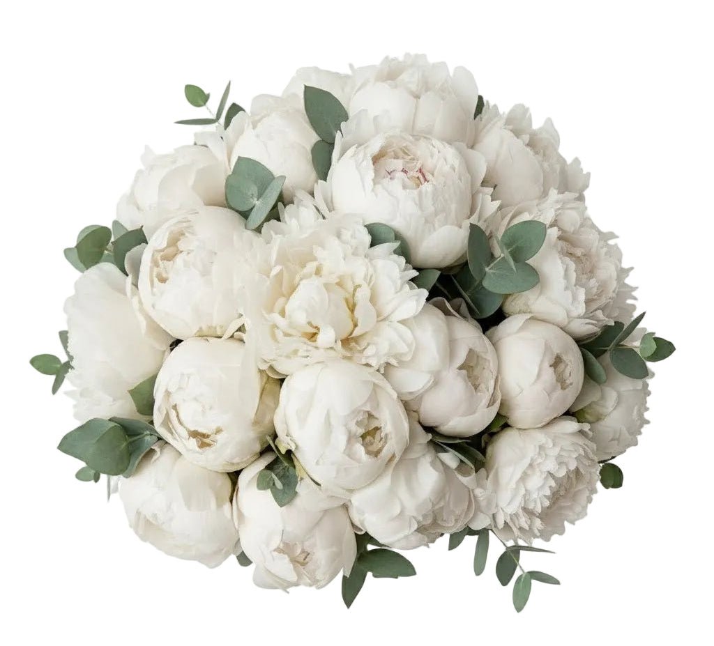Classic Peonies Bouquet with Eucalyptus - Florist London