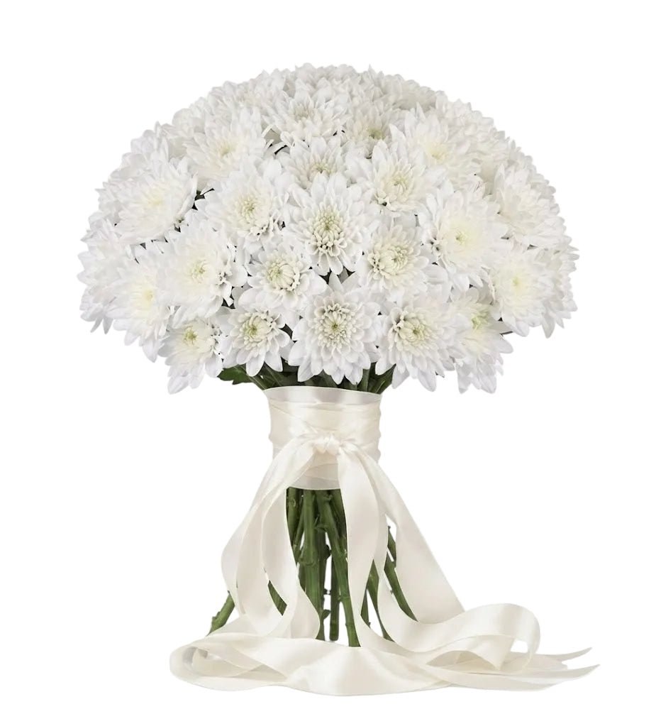 Classic White Chrysanthemum Bouquet - Florist London
