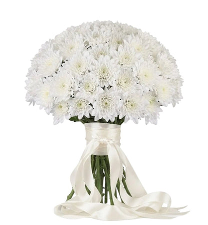Classic White Chrysanthemum Bouquet - Florist London