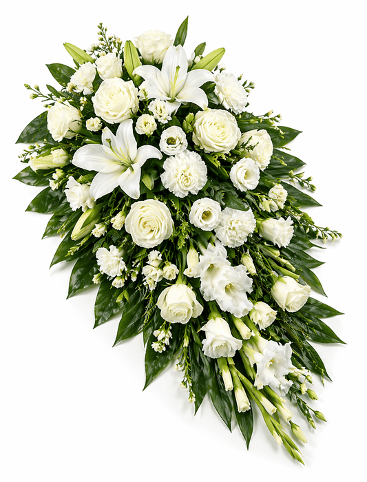 Classic White Funeral Spray - Florist London