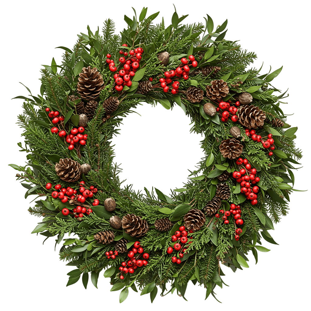 Classic Wreath with Red Berry - Florist London