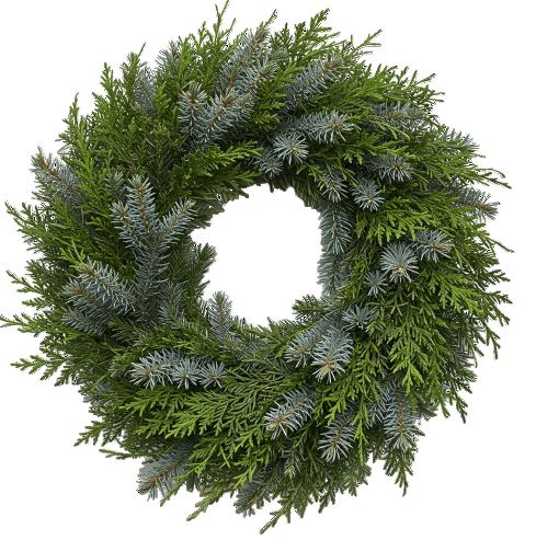 Conifer and Spruce Door Wreath - Florist London