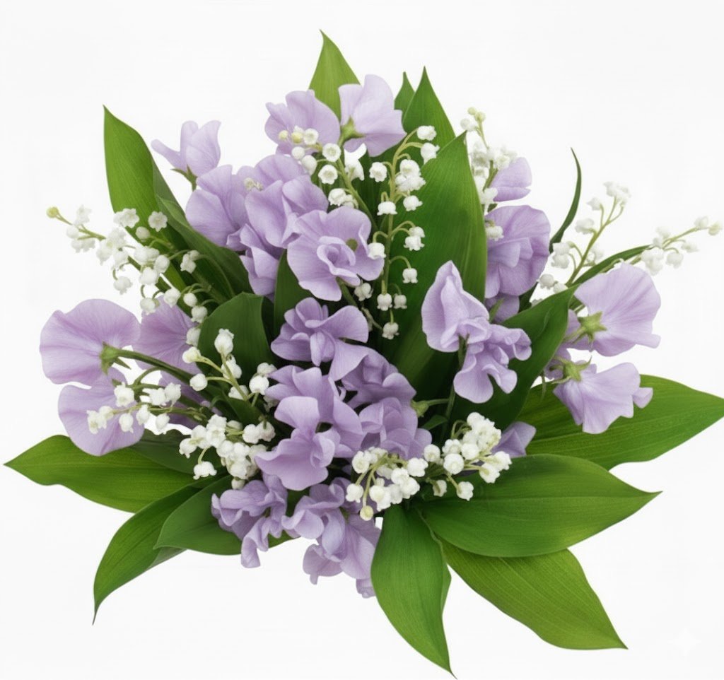 Convalaria and Sweet Pea Bouquet - Florist London