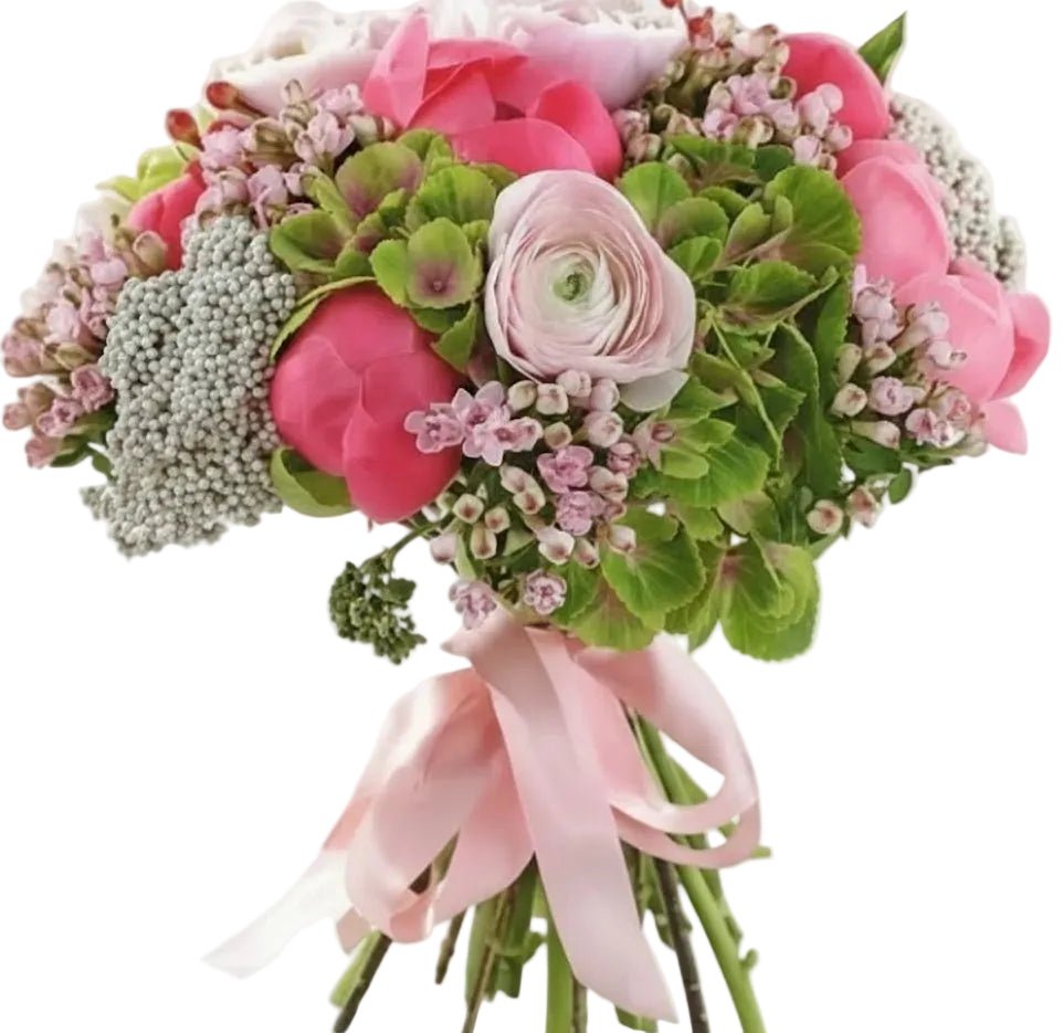 Coral and Pink Pretty Bouquet - Florist London