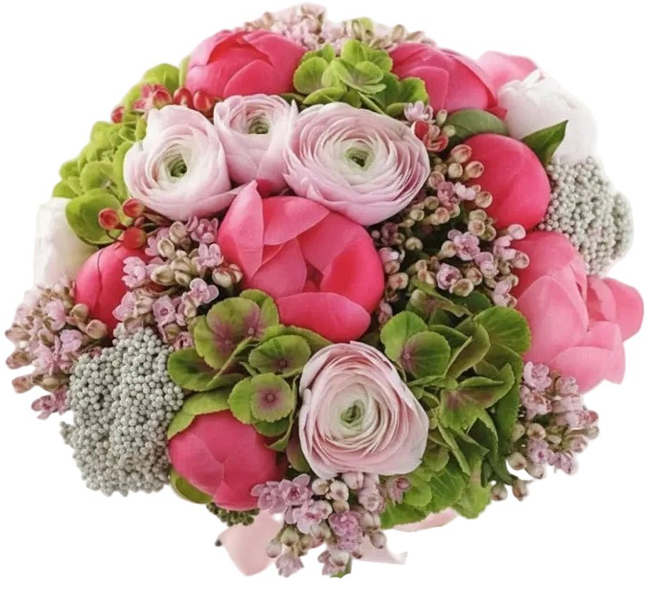 Coral and Pink Pretty Bouquet - Florist London
