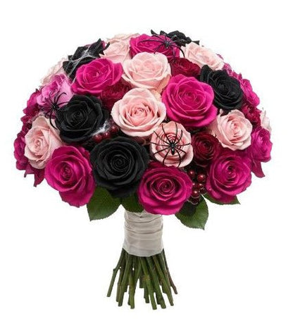 Crimson Web Rose Symphony Bouquet - Florist London