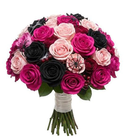 Crimson Web Rose Symphony Bouquet