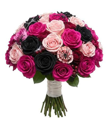 Crimson Web Rose Symphony Bouquet