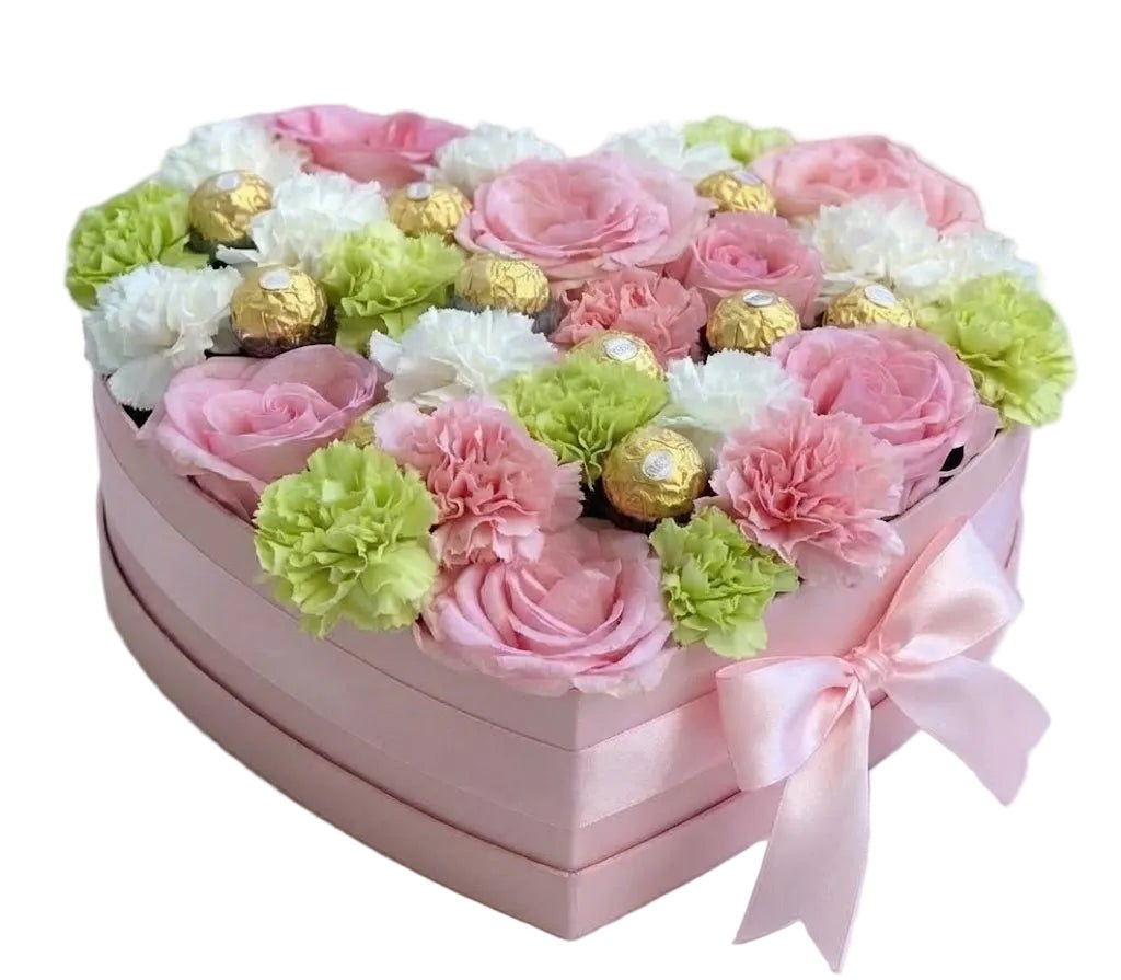 Cute Flower Box with Chocolates - Florist London