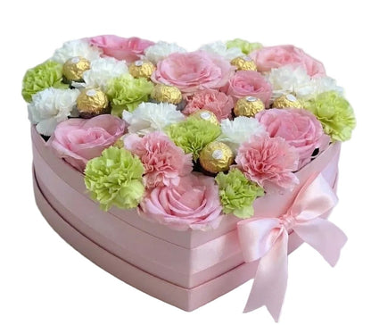 Cute Flower Box with Chocolates - Florist London