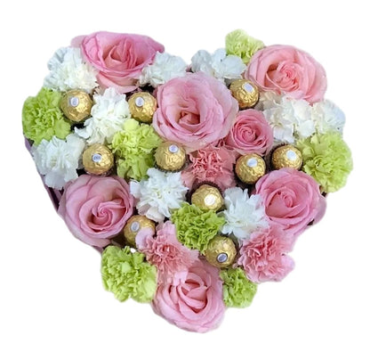 Cute Flower Box with Chocolates - Florist London