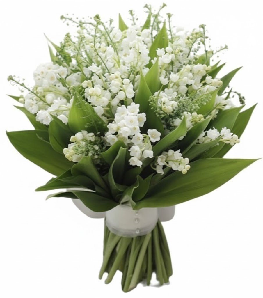 Cute Fragrant Bouquet of Lily of the Valley with Green Bell - Florist London