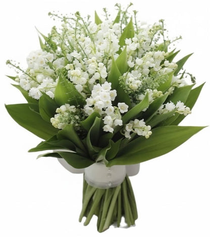 Cute Fragrant Bouquet of Lily of the Valley with Green Bell - Florist London