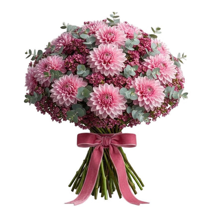 Dahlia & Eucalyptus Bliss Bouquet - Florist London