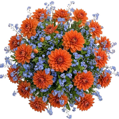 Dahlia with Blue Forget-Me-Not Bouquet - Florist London