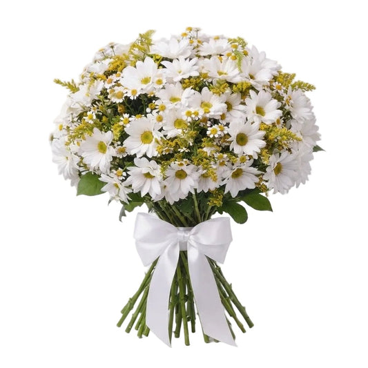Daisy Chrysanthemum with Solidago Bouquet - Florist London