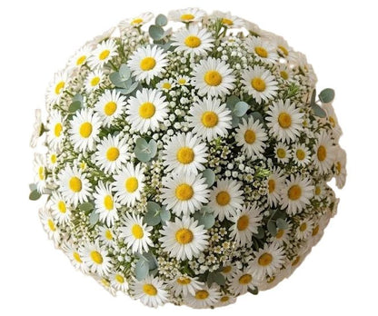 Daisy Leucanthemum with Wax Flowers Bridal Bouquet - Florist London
