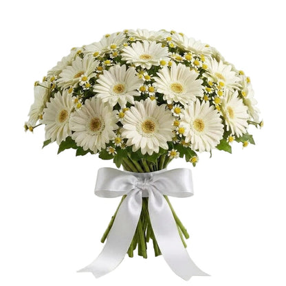 Daisy Tanacetum and Gerbera Bouquet - Florist London