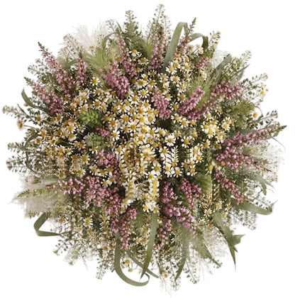 Daisy Tanacetum with Pink Erica Bouquet - Florist London
