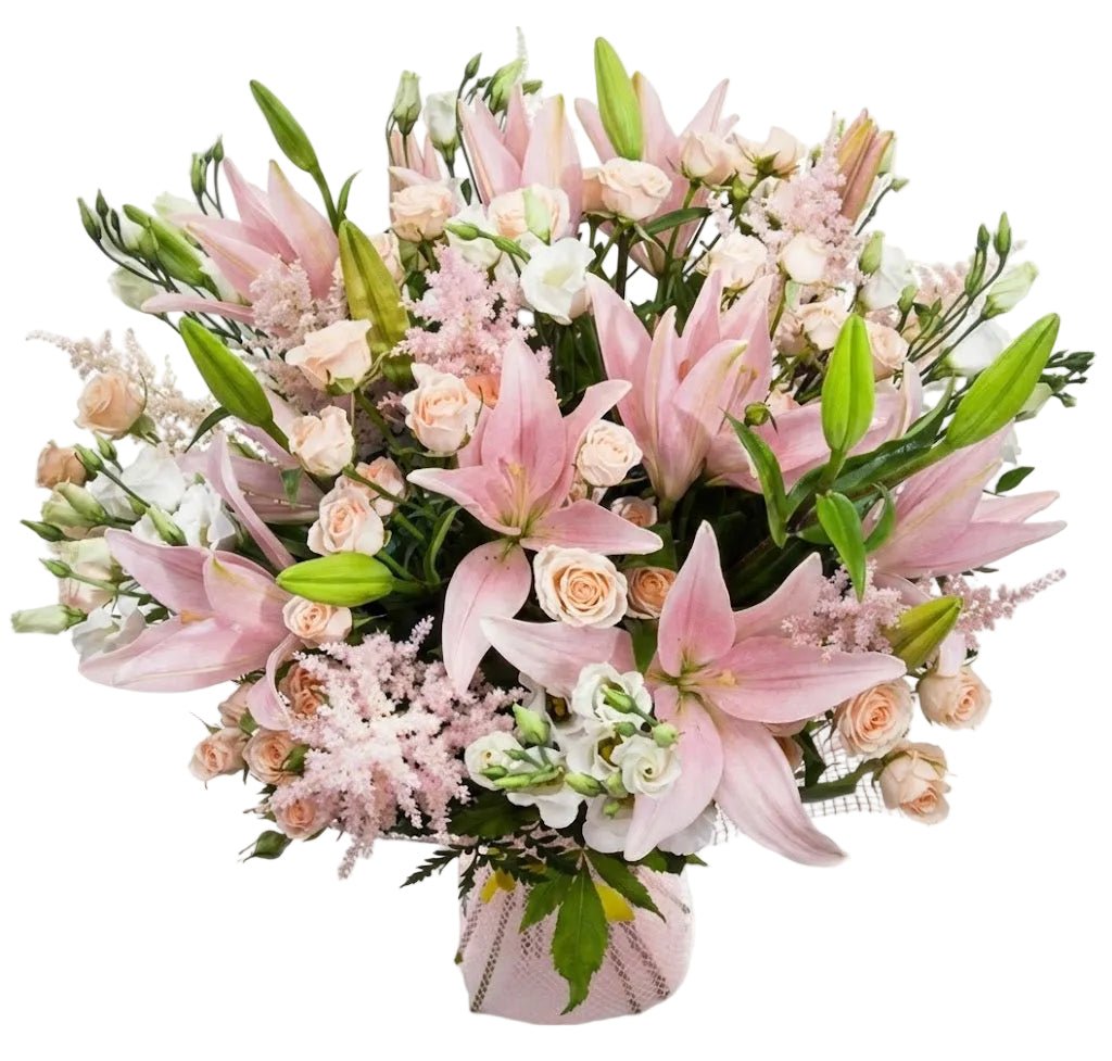 Delicate Pink Meadow Symphony Bouquet - Florist London