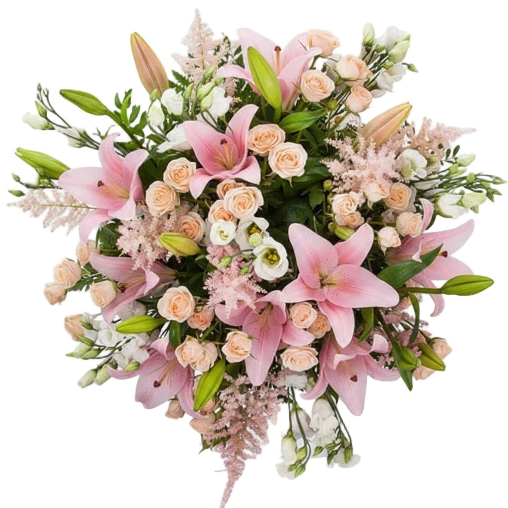 Delicate Pink Meadow Symphony Bouquet - Florist London