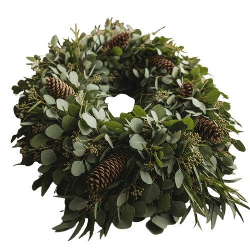 Deluxe Rustic Wreath with Populus and Seasonal Berries - Florist London