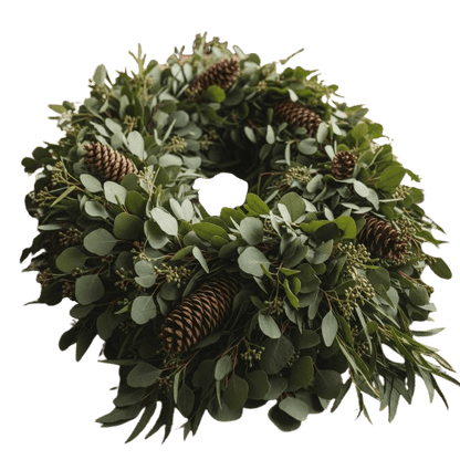 Deluxe Rustic Wreath with Populus and Seasonal Berries - Florist London