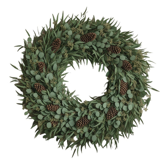Deluxe Rustic Wreath with Populus and Seasonal Berries - Florist London