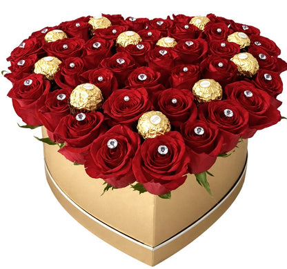 Diamonds Roses Sweet Box - Florist London