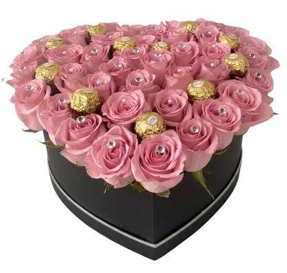 Diamonds Roses Sweet Box - Florist London